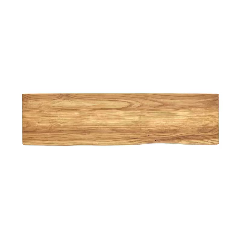 Hrastova polica Naturel s prirodnim godovima drva i skrivenim pričvršćenjem na tiple.