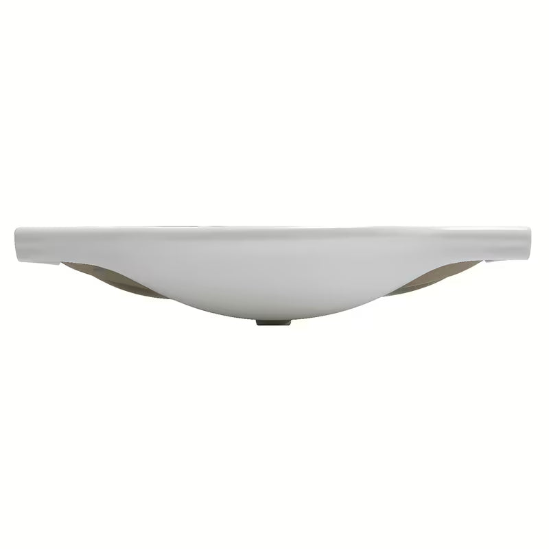 Bijeli keramički umivaonik za kupaonski ormarić Naturel Pro 102 x 50 cm s otvorom za pro slavinu u sredini