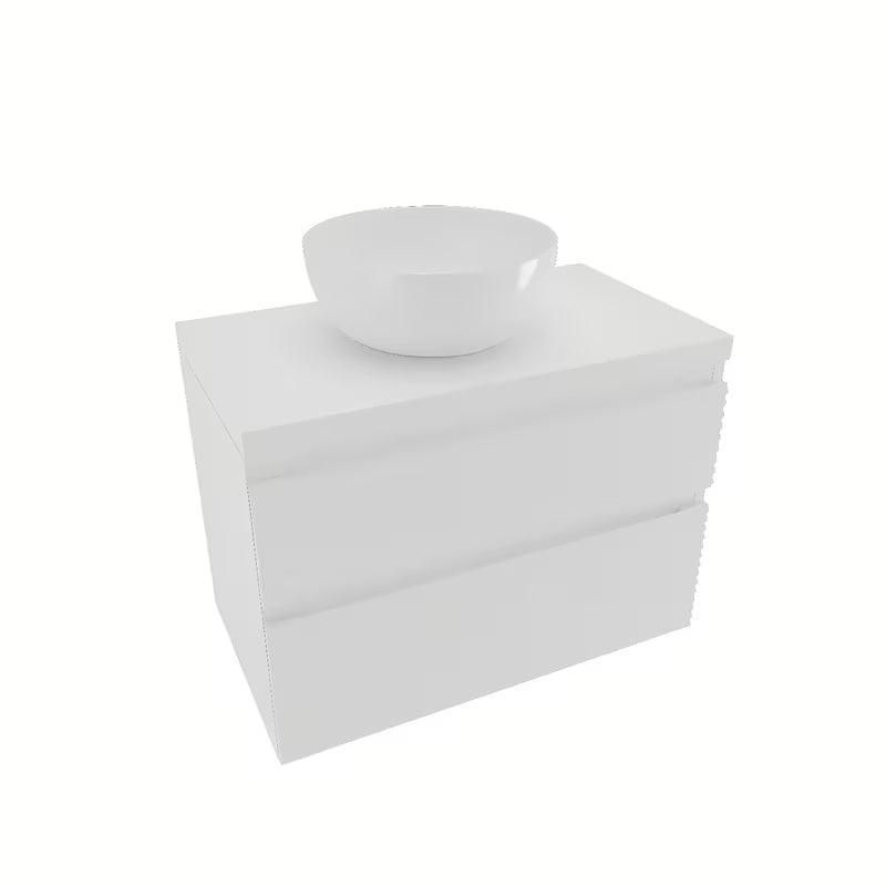 Viseća kupaonski ormarić ispod umivaonika Naturel Savona u sjajno bijeloj boji s dvije ladice