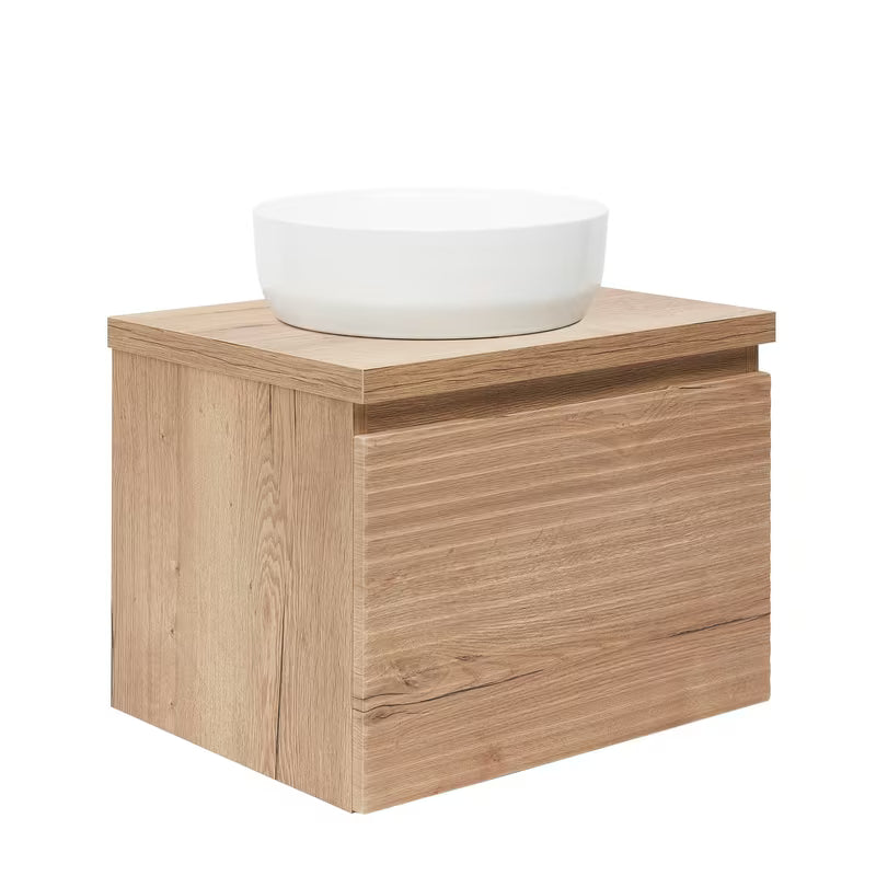 Viseća ormarić ispod umivaonika Naturel Savona u dekoru hrasta halifax mat s glodanom frontom