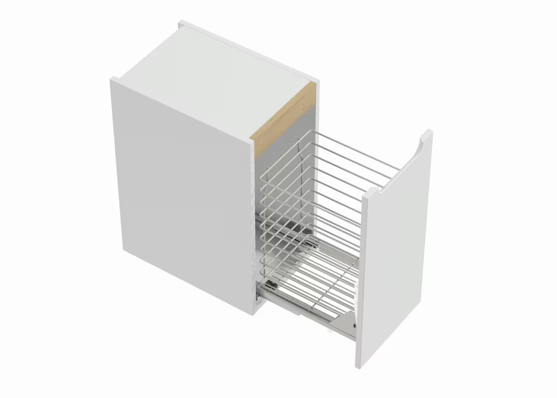 Bijeli kupaonski ormarić Naturel Stilla s integriranom košarom za rublje