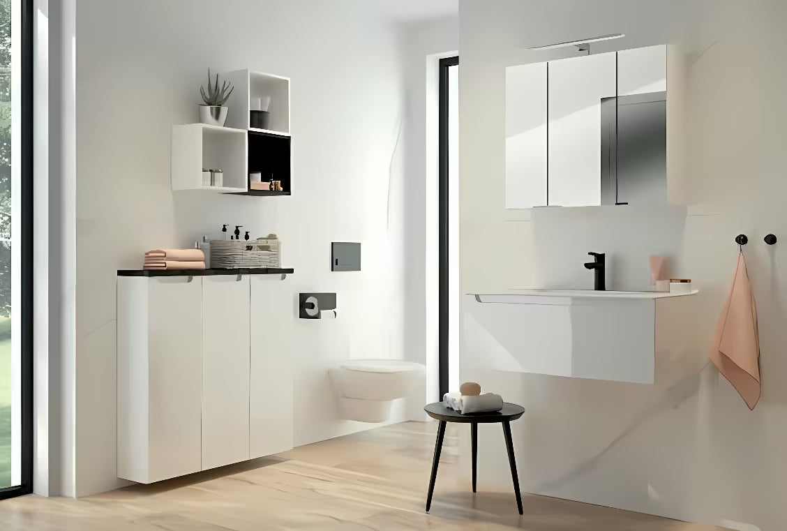 Bijela kupaonski ormarić Naturel Stilla kao viseći policijski kutija 30x30x20 cm