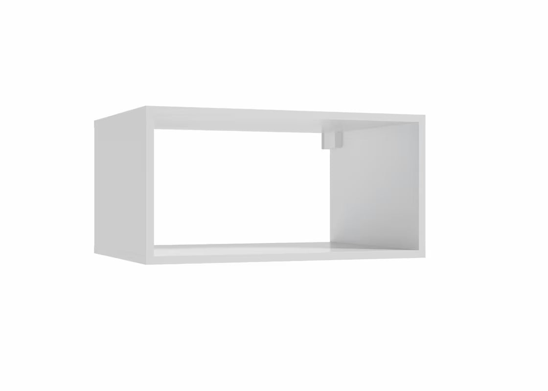 Bijeli viseća kupaonski ormarić Naturel Stilla kao konzolni kutija dimenzija 30x60x44 cm.