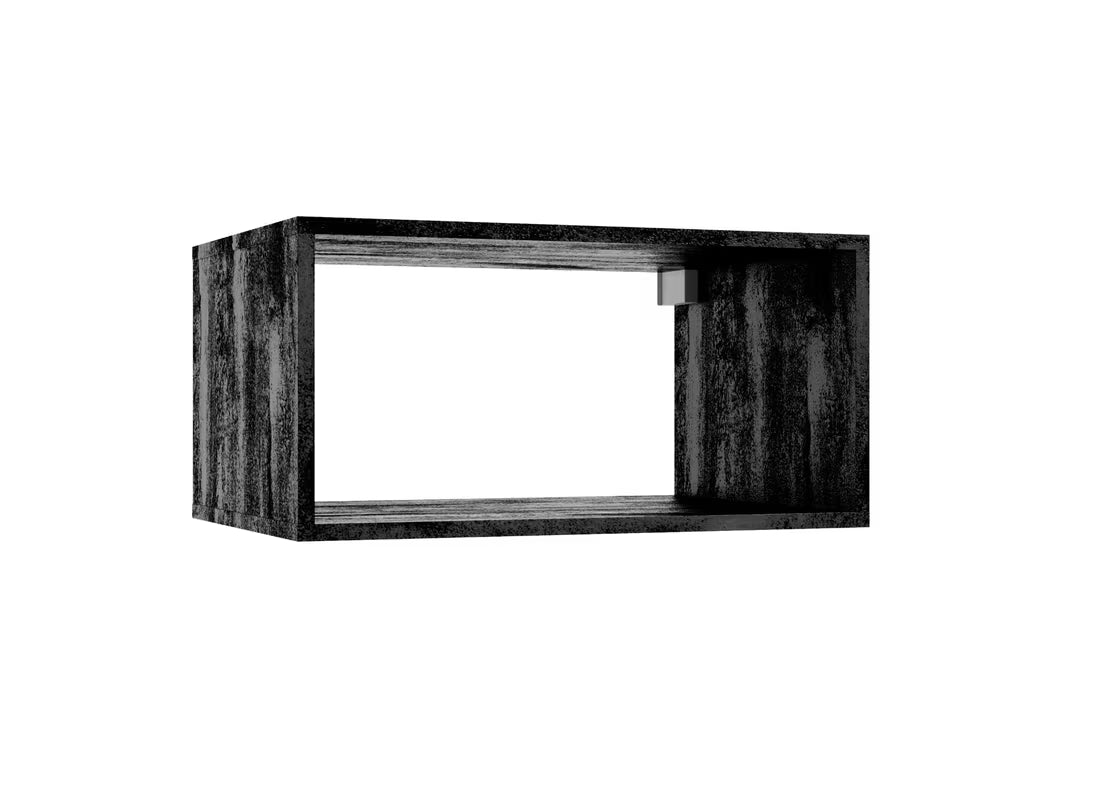 Crni kupaonski ormarić Naturel Stilla kao viseći kupaonski regal dimenzija 30x60x44 cm.