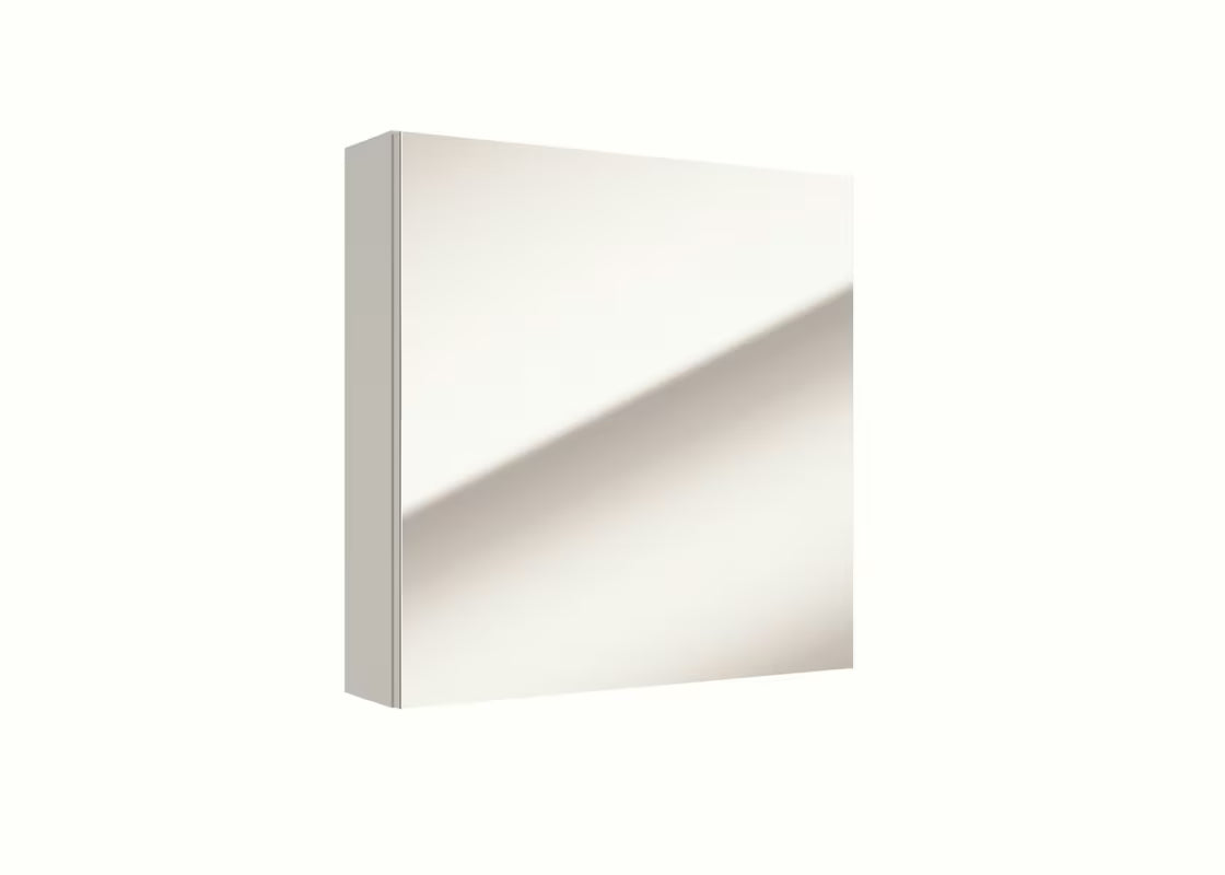 Zidna ormarić s ogledalom Naturel Stilla 60x60 cm s bijelim okvirom i zrcalnim vratima