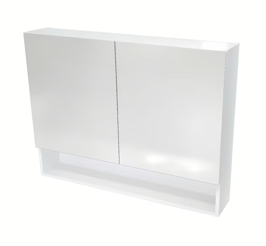 Ormarić s Ogledalom Naturel Vario u mat bijeloj boji sa zrcalnim vratima