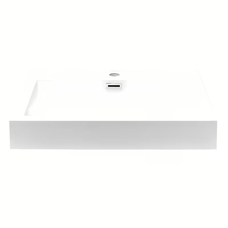 Naturel Verona umivaonik za kupaonski ormarić od lijevanog mramora s preljevom, bijela izvedba