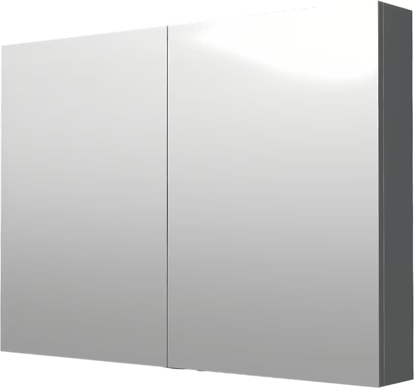 Ormarić s Ogledalom Naturel 100x72 cm u sivo-srebrnoj boji s dvoja zrcalna vrata
