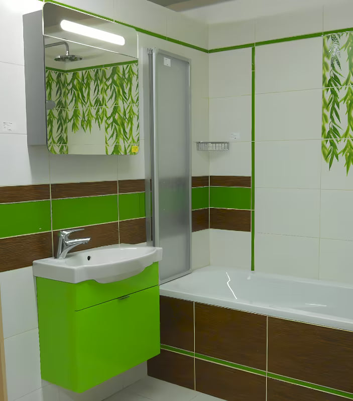 Sivo-srebrna ormarić s ogledalom Naturel 60x65 cm s LED osvjetljenjem i s jednim vratima lijevo.