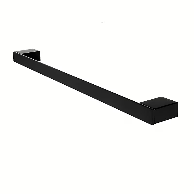 Crni mat držač ručnika Nimco Kibo pro za složene ručnike do 70 cm