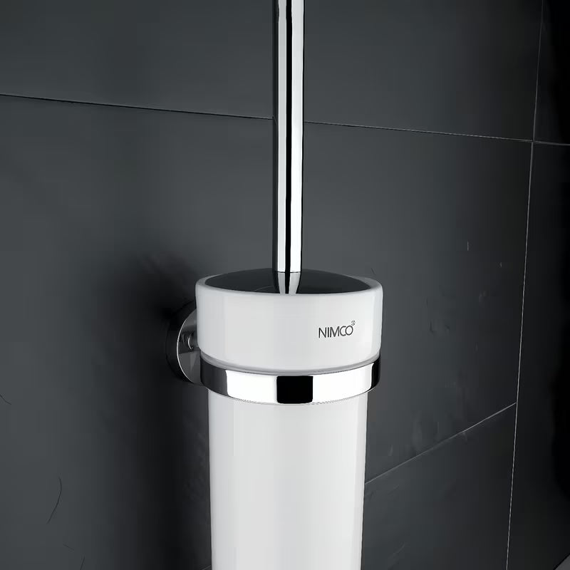 Nimco Unix ČETKA za Wc u krom izvedbi s keramičkom posudom i mesinganom ručkom