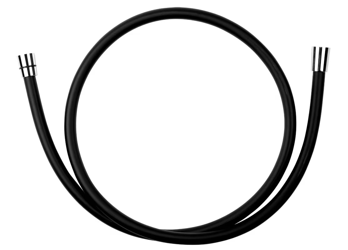 Crno plastično tuš crijevo Novaservis 150 cm s priključkom G 1/2" i funkcijom Anti-twist