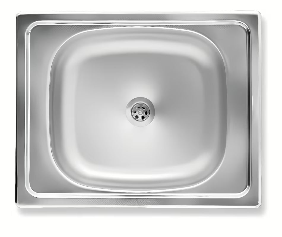 Kuhinjski jednostruki sudoper Novaservis pro od nehrđajućeg čelika za na radnu ploču ugradnju, dimenzija 50x40 cm i dubine 15,5 cm.