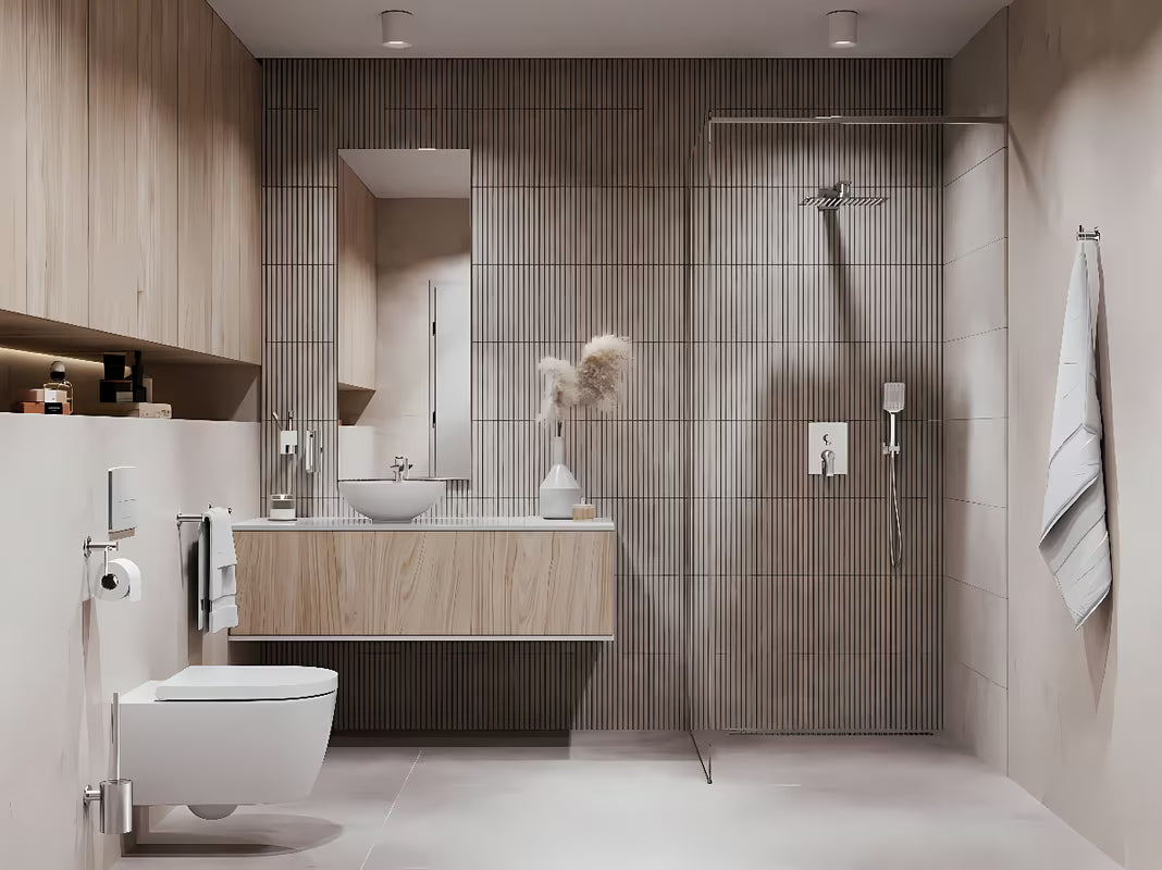 Novaservis Metalia 54 podžbukni tuš sustav u krom izvedbi s nadglavnim tušem 300x200 mm i ručnim tušem