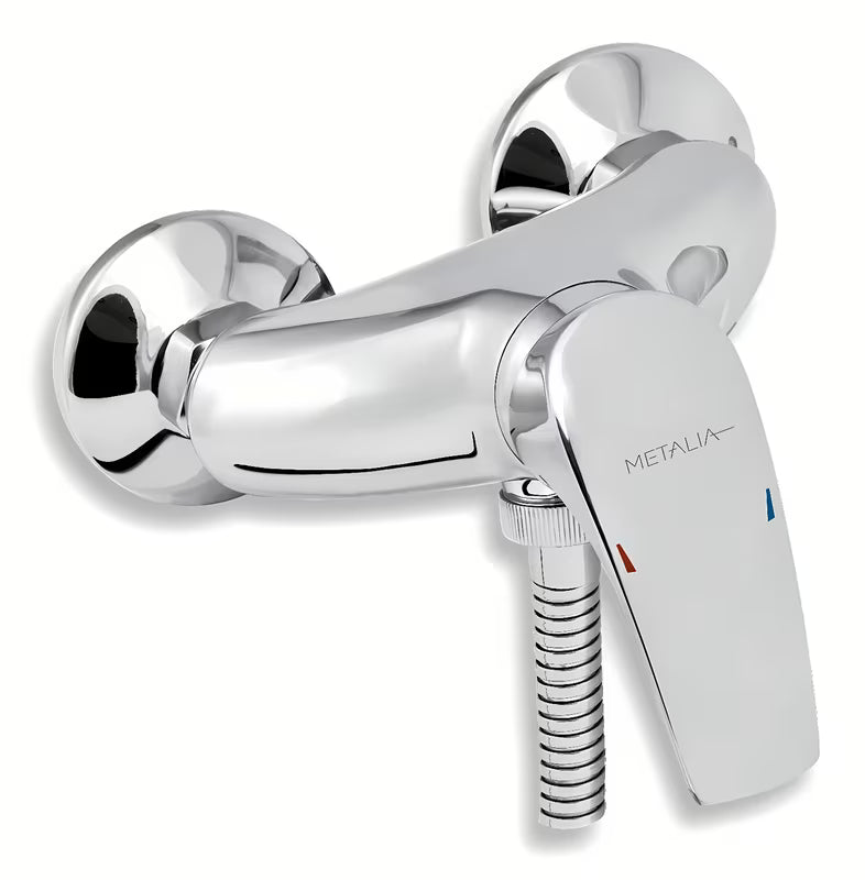 Kromirana zidna jednoručna baterija miješalica za tuš Novaservis Metalia 57 bez tuš seta.
