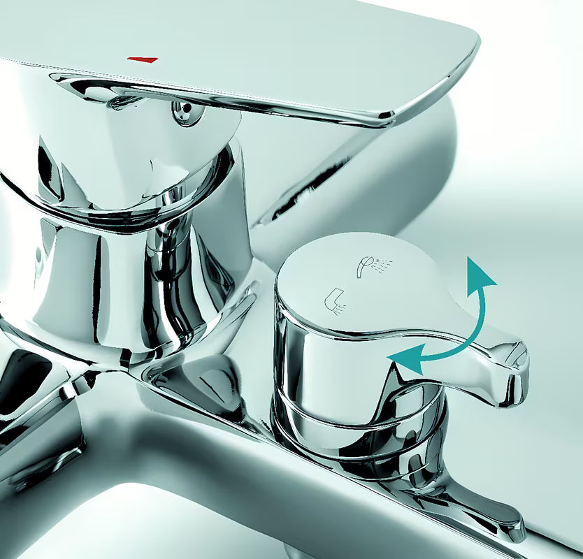 Krom jednoručna baterija zidna miješalica za kadu Novaservis Metalia 58 bez tuš seta