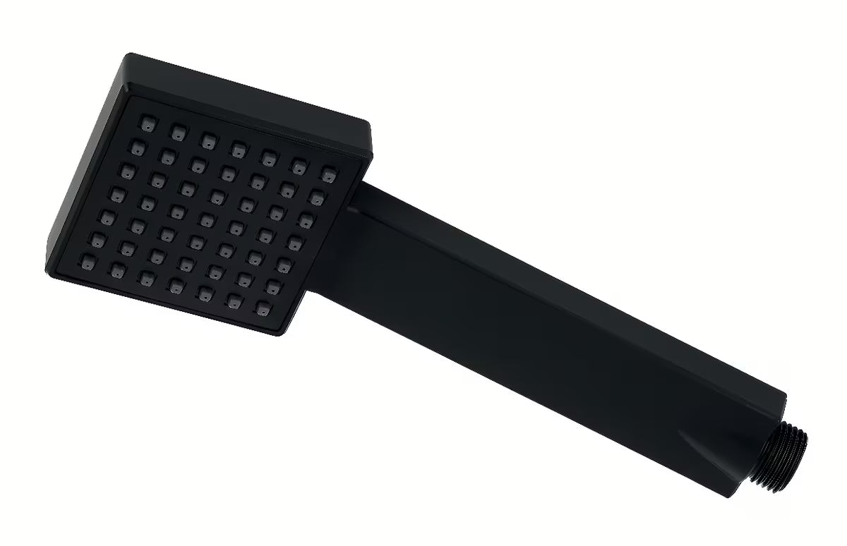 Crna ručna tuš slušalica Novaservis kvadratnog dizajna, mat završne obrade i sa sustavom EasyClean.