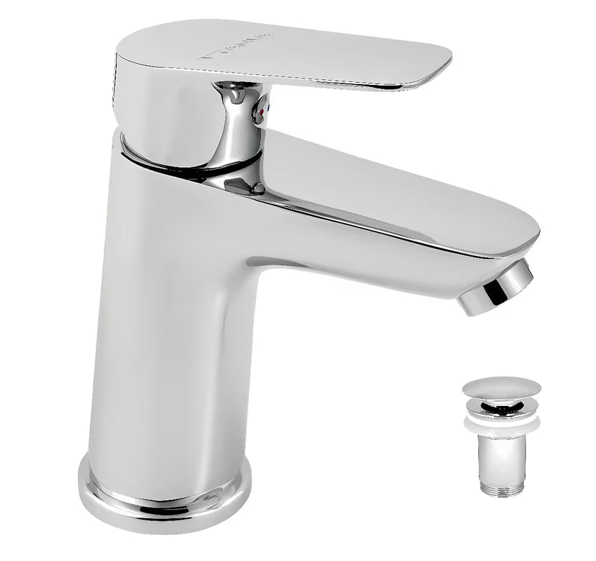 Novaservis Titania Pure jednoručna baterija stojeća miješalica za umivaonik u krom izvedbi s ClicClac.