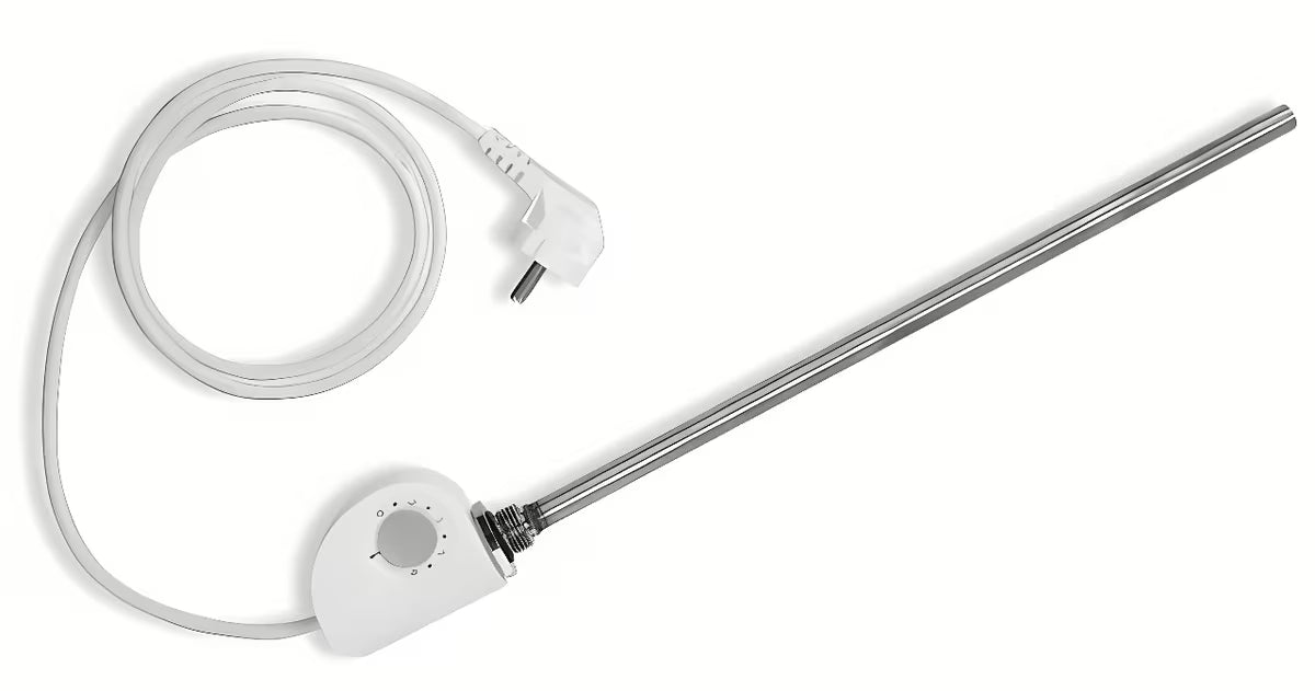 Bijeli električni grijač za radijator Novaservis s integriranim termostatom pro kupaonski radijator