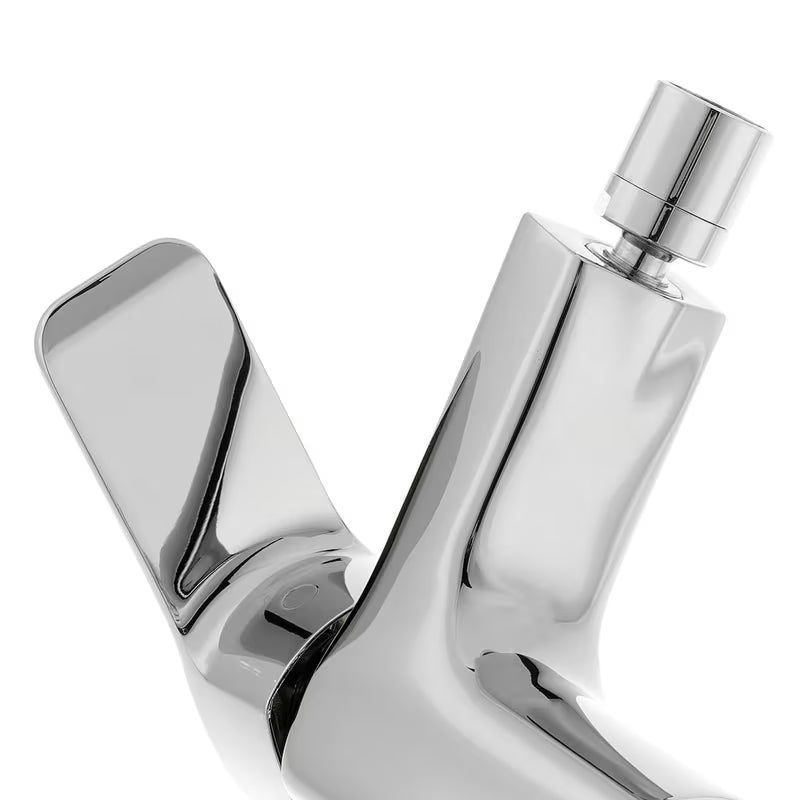 Kromirana jednoručna baterija stojeća miješalica za bide Optima Cube Way s odvodom i fleksibilnim perlatorom