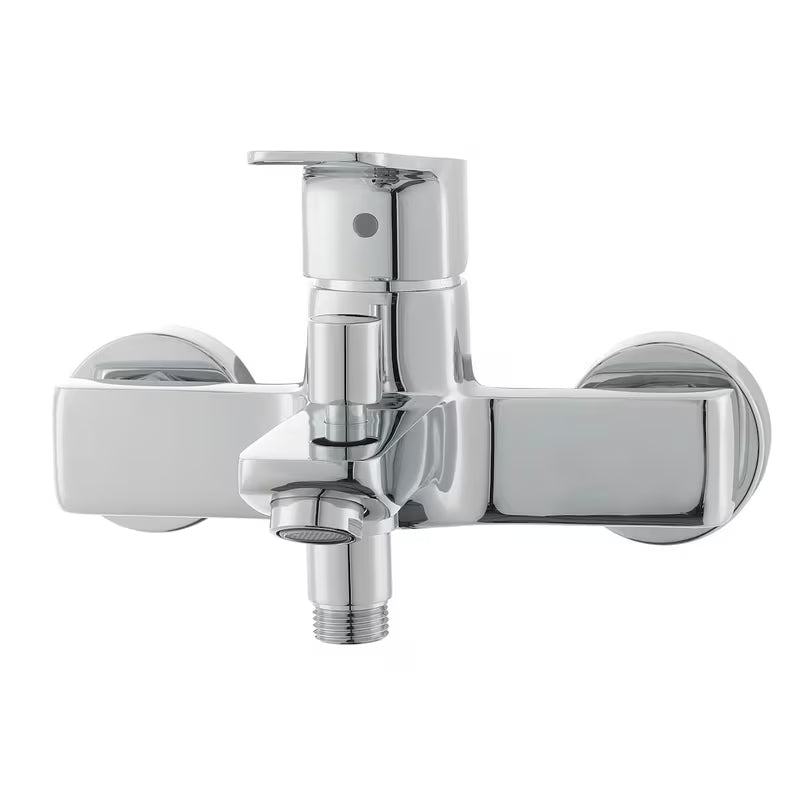 Kromirana zidna jednoručna baterija miješalica za kadu Optima Cube Way bez tuš seta