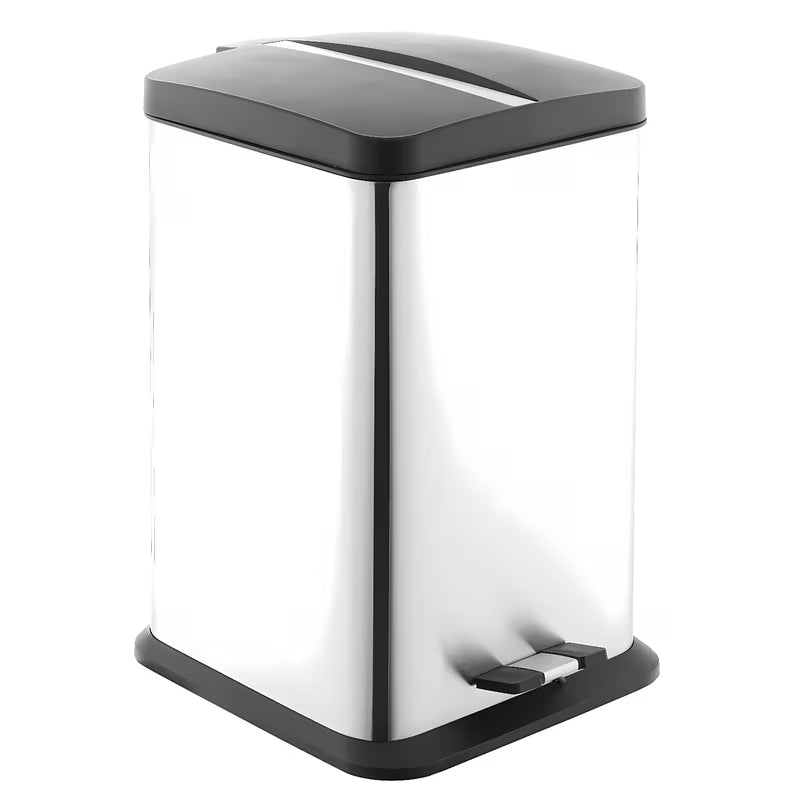 Inox pedalna kanta za otpad Optima u mat izvedbi s uklonjivom posudom, četvrtasta, 20 l.