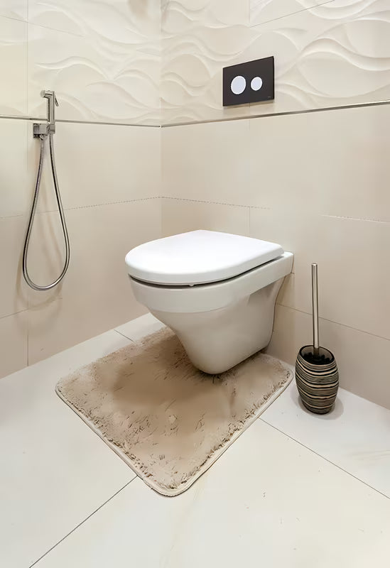 Bež TEPIH za Wc Optima od mikrovlakana s protukliznom podlogom