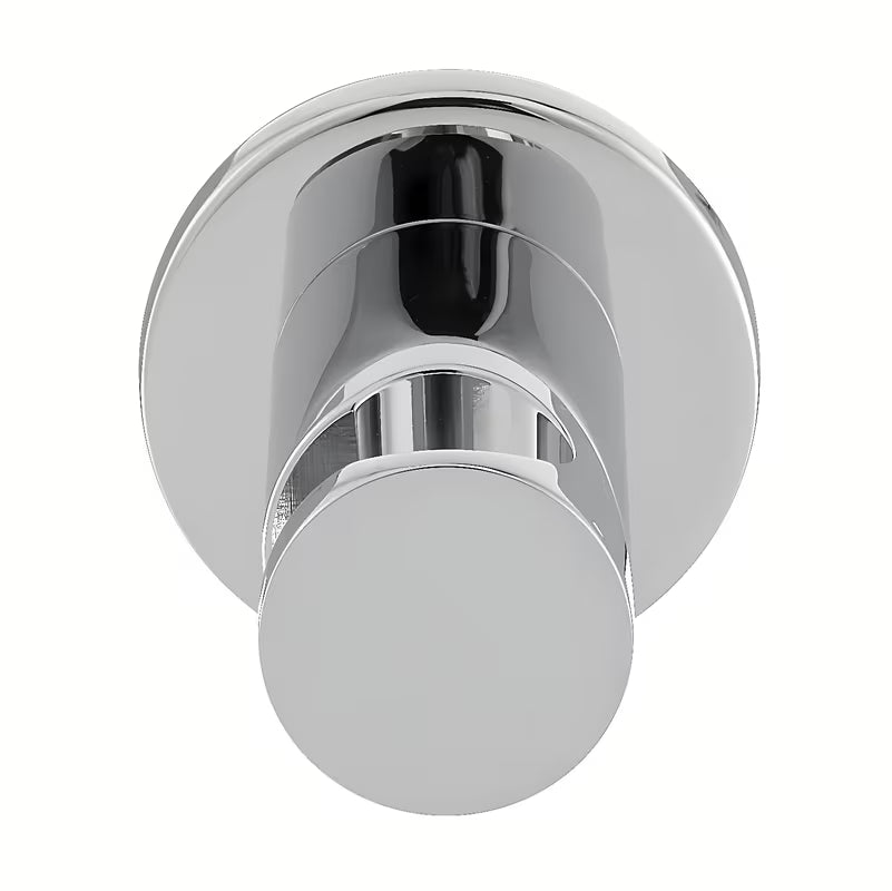 Kromirani podžbukni priključak tuševi Optima s integriranim držačem tuševi u zaobljenom dizajnu.