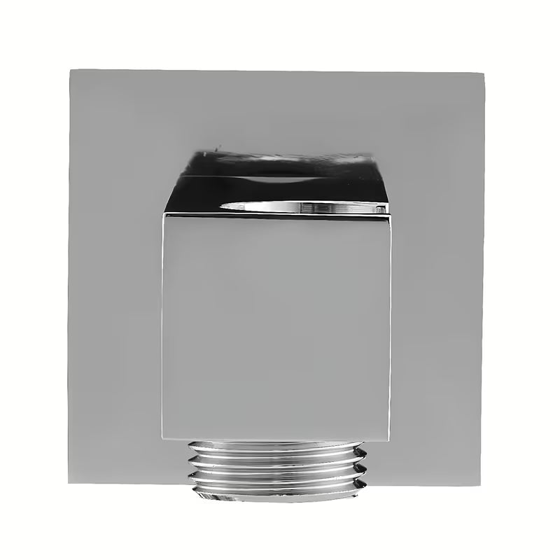 Kromirani podžbukni priključak tuševi s integriranim držačem u četvrtastom dizajnu