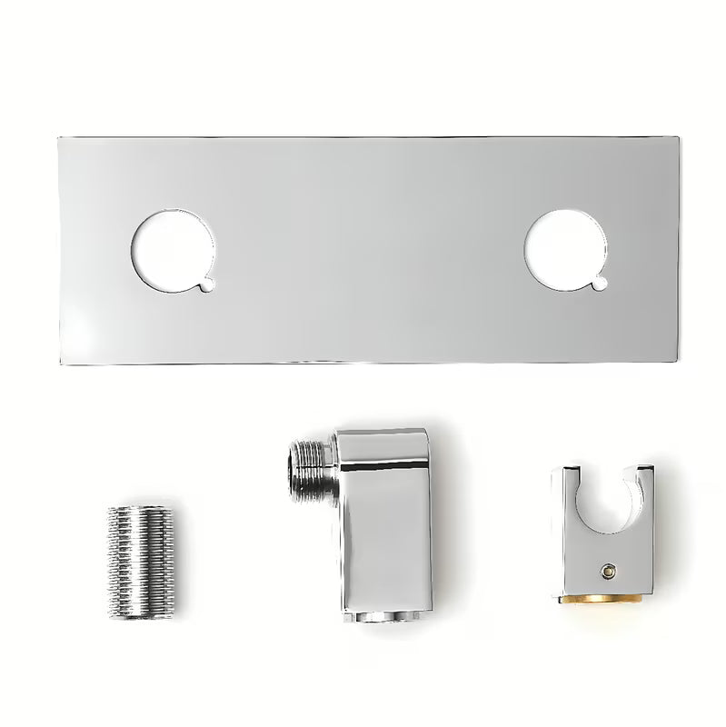 Optima podžbukni priključak tuševi u kromu s držačem ručne tuševi u zaobljenom dizajnu