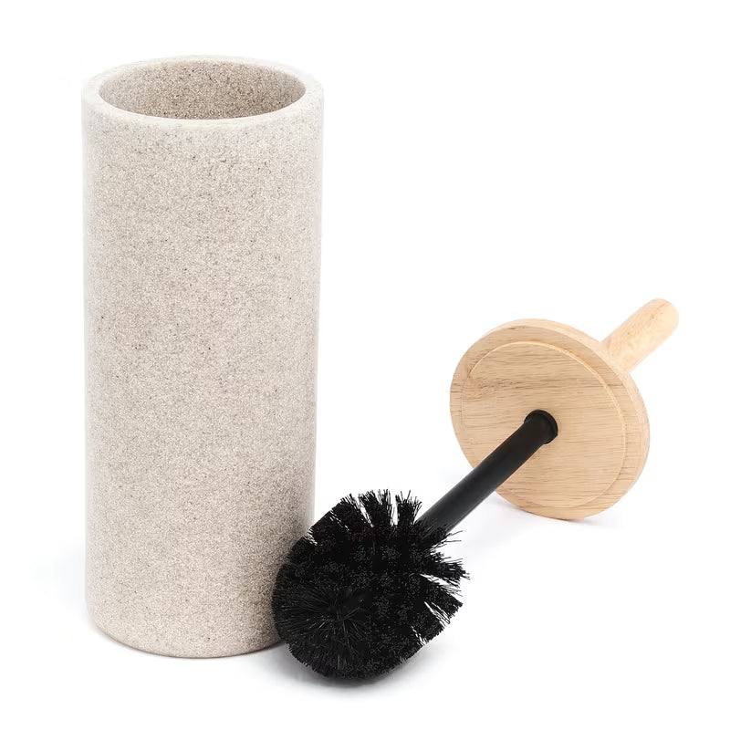 ČETKA za Wc Optima Poly u nijansi light-limestone, od polirezina i drva