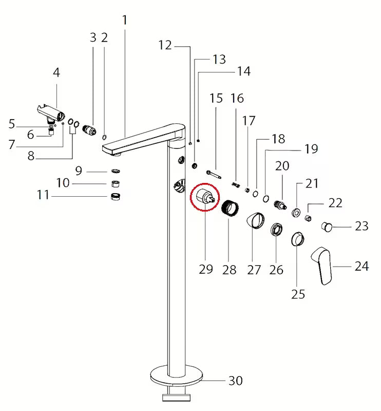 Zamjenski kartuša Optima pro za umivaoničke i miješalice za kadu pro za glatku regulaciju protoka i temperature vode.