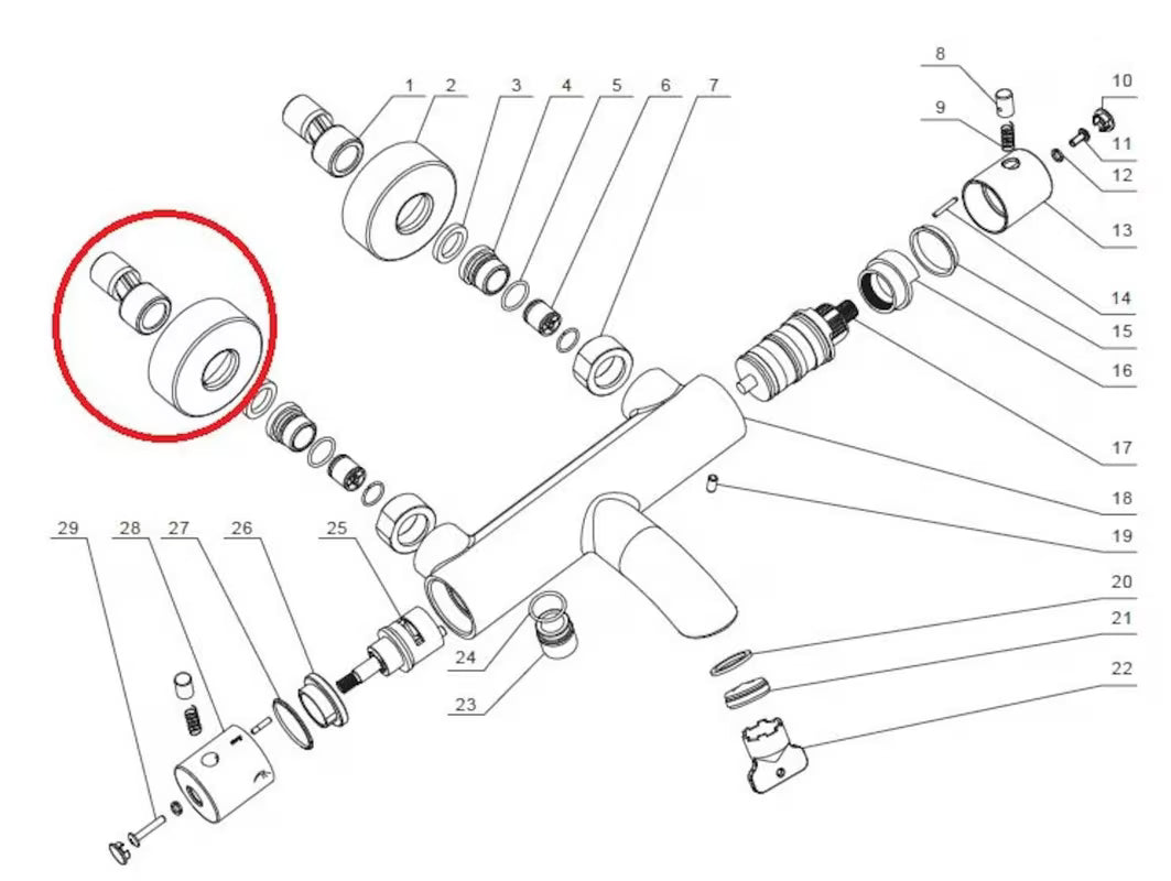 Zamjenska rozeta s ekscentrom pro termostatske miješalice Optima, pakiranje 2 kom.