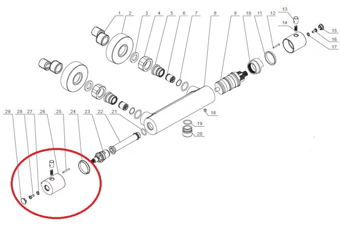 Zamjenska ručica Optima pro za termostatsku tuš miješalicu