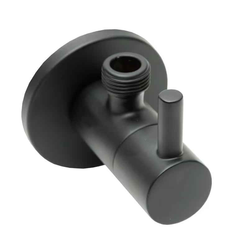 Optima kutni ventil s polugom u crnoj mat boji pro za zatvaranje dovoda vode