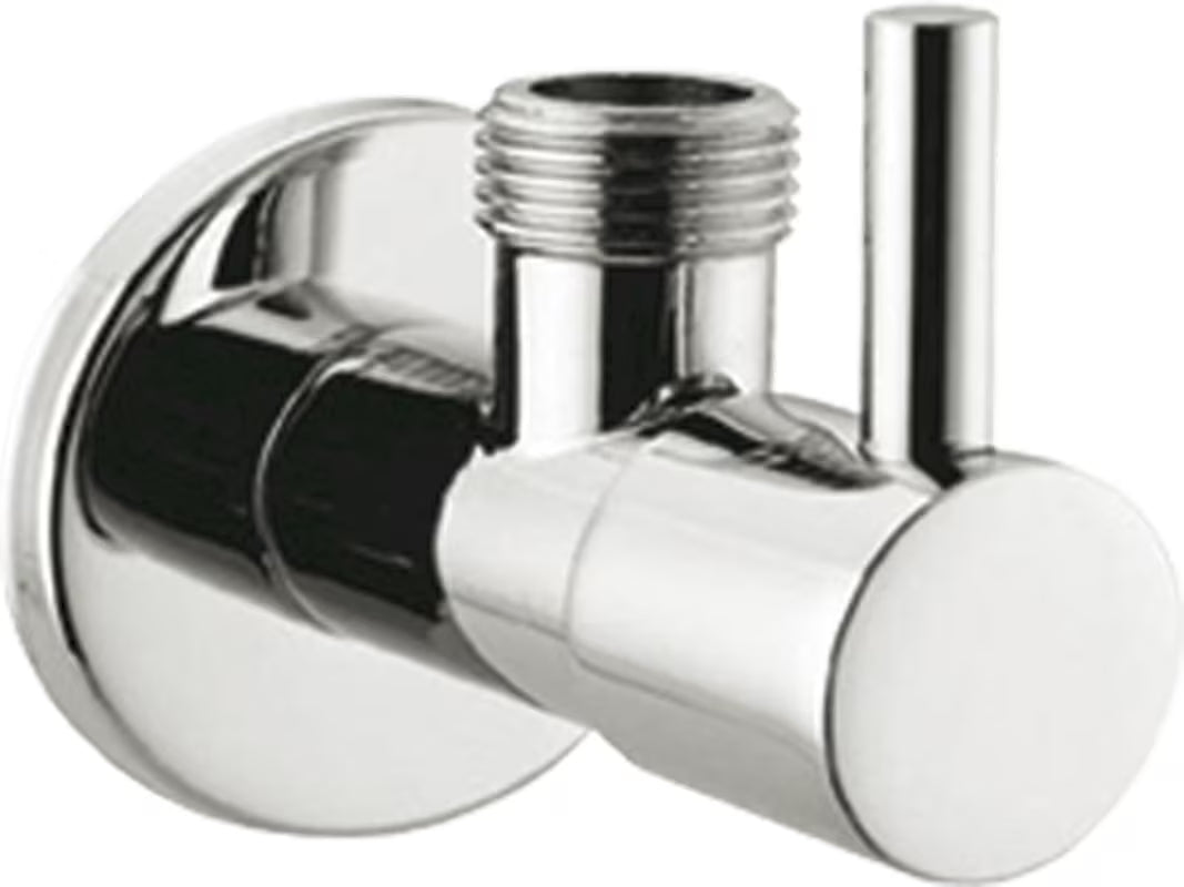 Optima kutni ventil u krom izvedbi s ručicom pro za upravljanje dovodom vode