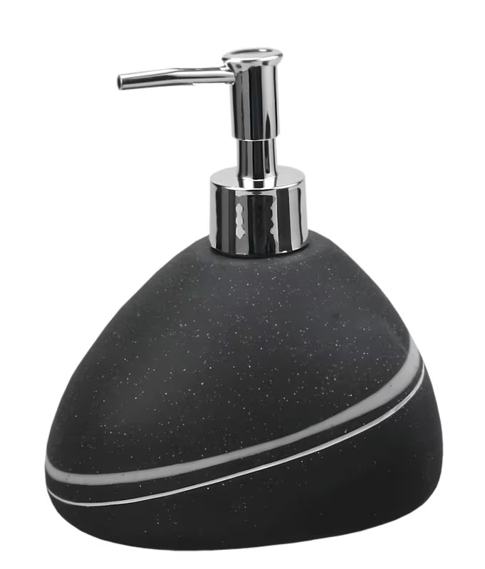 Samostojeći dozator sapuna Optima Sidao u crnoj mat izvedbi sa zaobljenim dizajnom