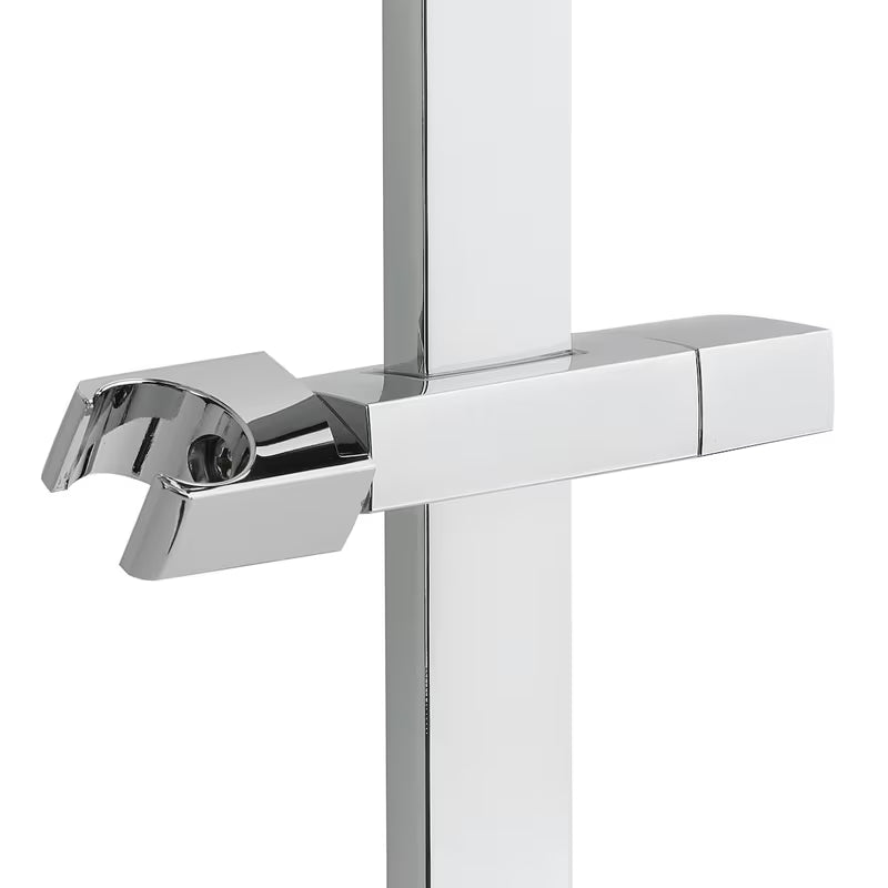 Kvadratna tuš šipka Optima Chrome s kliznim držačem, duljina 68 cm