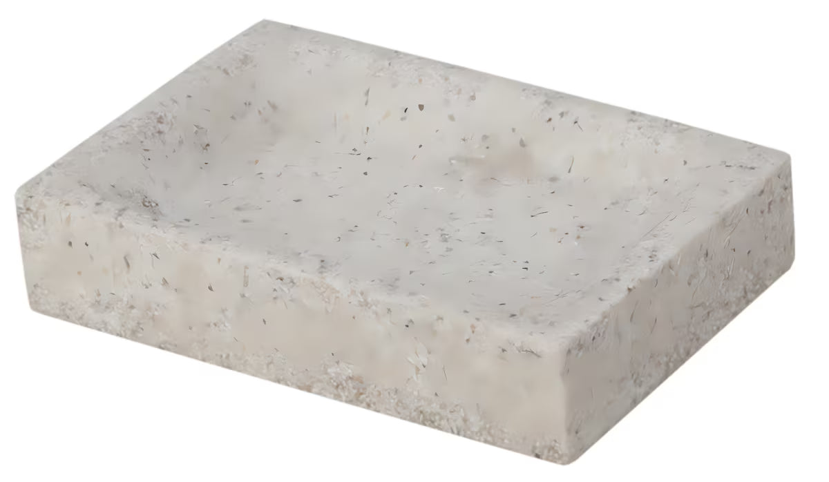 Samostojeći posuda za sapun Optima Supera od polyresina u dekoru light-limestone