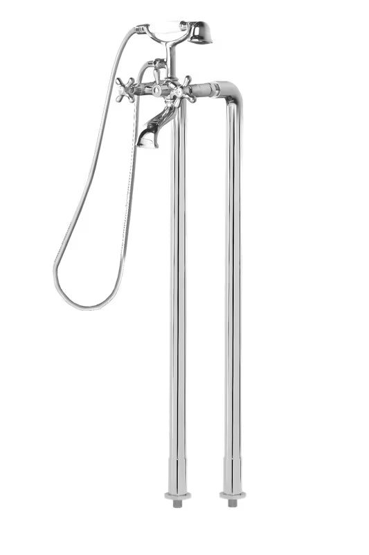 Optima Ricordi podna miješalica za kadu u krom izvedbi pro samostojeći kadu s tuš setom.