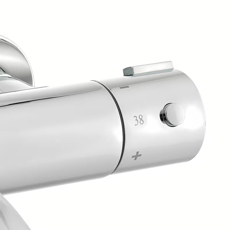 Termostatska zidna miješalica za kadu Optima Chrome u krom izvedbi bez tuš seta.