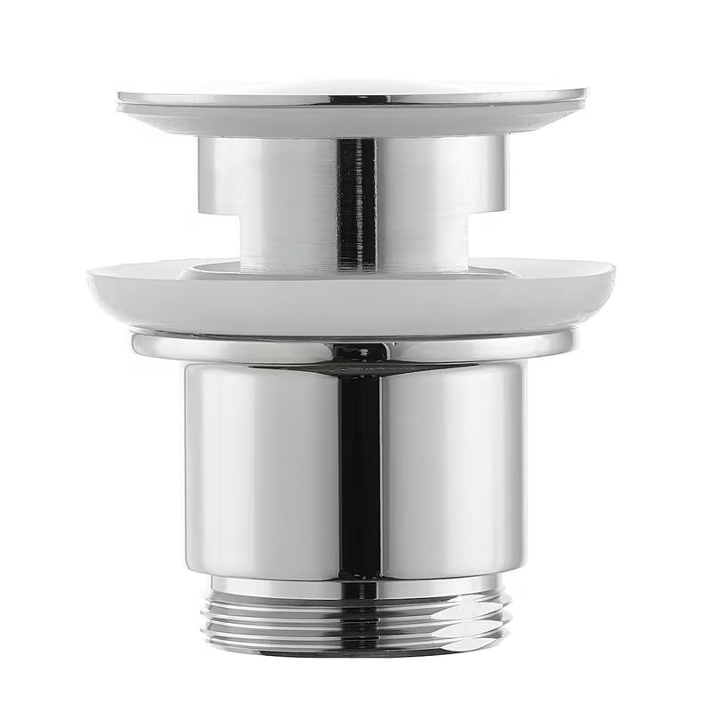 Kromirani umivaonički odvod ClickClack pro umivaonici s preljevom i uklonjivom kapicom