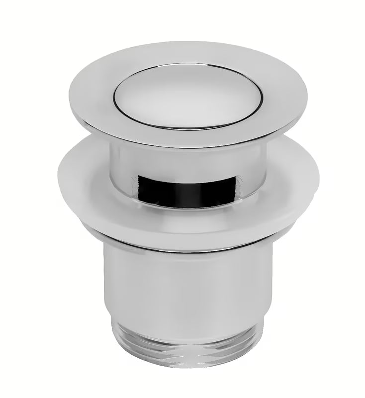Kromirani umivaonički odvod ClickClack pro umivaonici s preljevom i uklonjivom kapicom