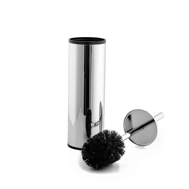 ČETKA za Wc Optima Chrome od poliranog nehrđajućeg čelika s mogućnošću zidne montaže ili postavljanja na pod.