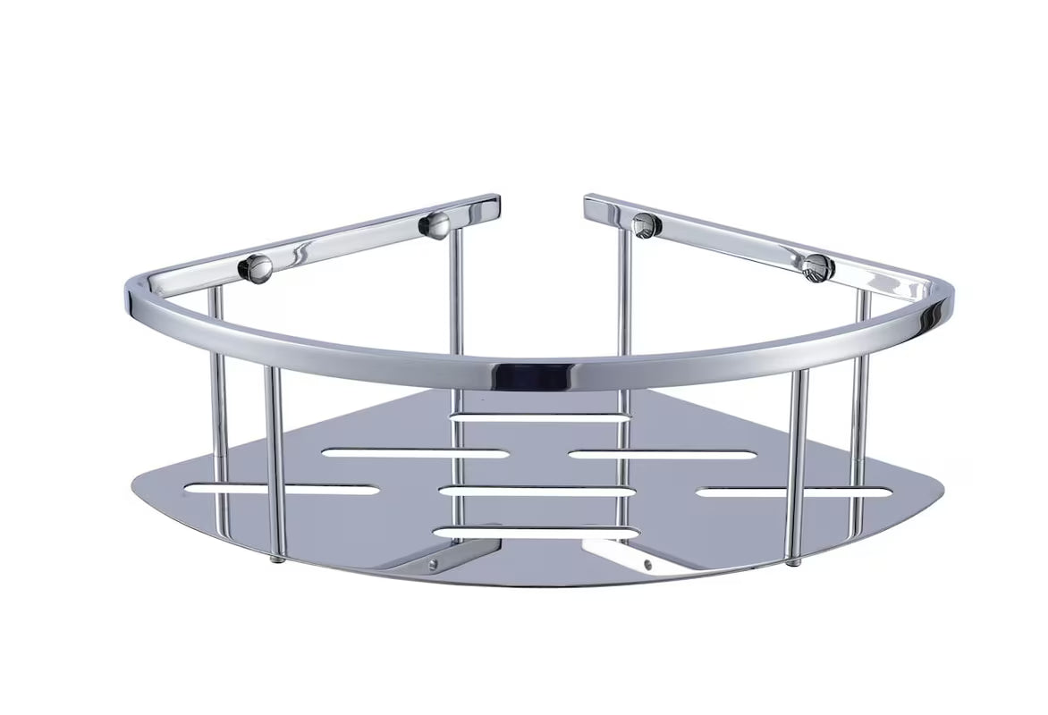 Kutna žičana polica Optima Wire program u kromiranoj izvedbi za kupaonicu