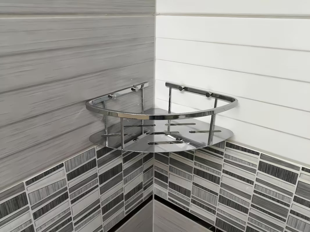 Kutna od žice polica Optima Wire program u krom izvedbi za kupaonicu