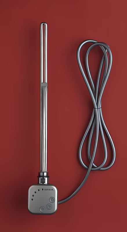 Električni grijač za radijator P.M.H. Chrome-matt u metalik srebrnoj izvedbi s termostatom