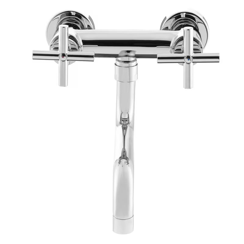 Kromirana zidna miješalica za umivaonik Paffoni Cruz s križnom ručkom