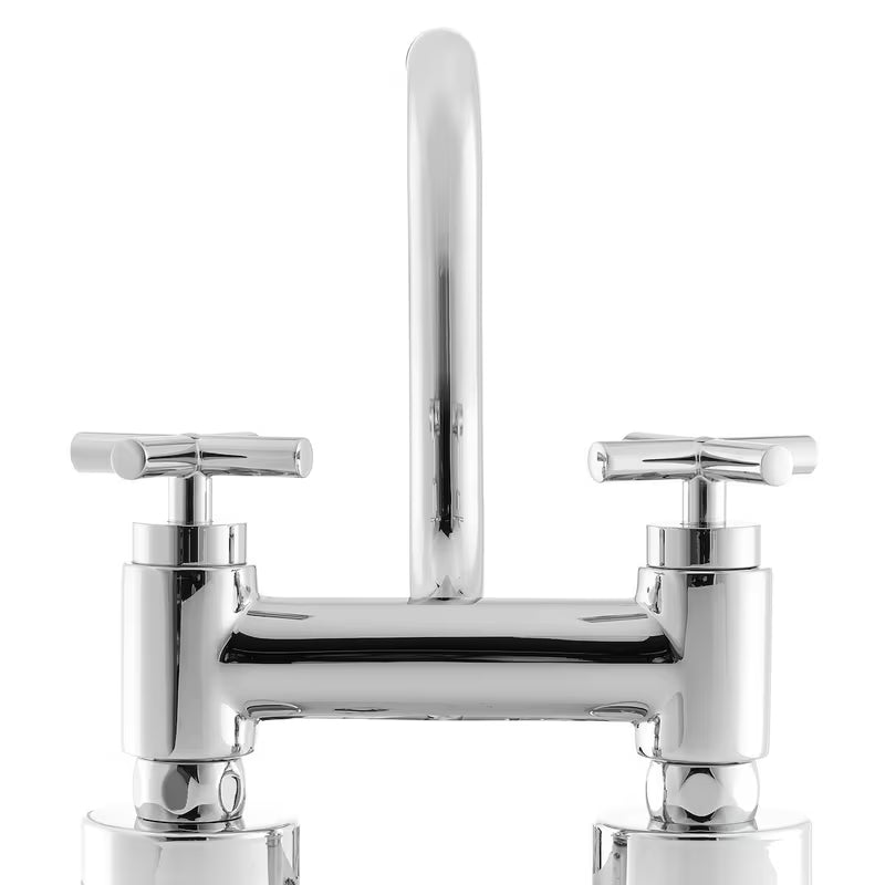 Kromirana zidna miješalica za umivaonik Paffoni Cruz s križnom ručkom