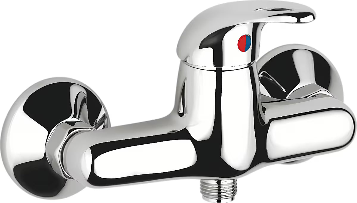 Zidna jednoručna baterija miješalica za tuš Paffoni Laguna u krom izvedbi bez tuš seta.